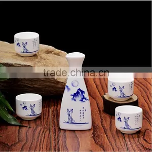 Haonai Wholesale Chinese Style Ancient Ceramic Flagon Wine Set thumbnail-1