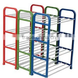 N282 Shoe Storage Cabinet Plastic + Metal Shoe Rack thumbnail-1