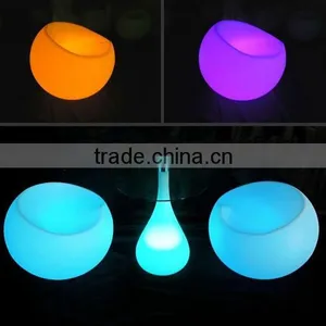 LED Bar Outdoor Furniture Led Glass Table and Round Chairs thumbnail-1