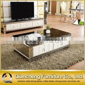 High Gloss Modern Design New Marble Center Table Coffee Table thumbnail-4