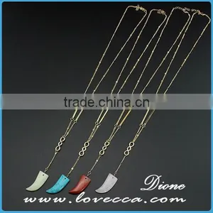 Wholesale Jewelry Natural Gemstone Faux Druzy Pendant Necklace For Women thumbnail-3