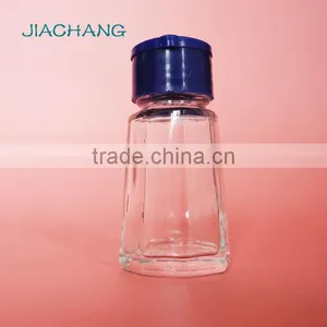 Tiny Vial Glass Table Condiment Holder With Plastic Hole Dispenser Lid thumbnail-2