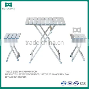 Small Portable Folding Aluminum Tables and Chairs thumbnail-1