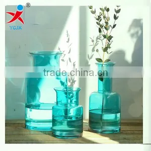 Blown Manual Transparent Glass Vase Hydroponic Bottle Bonsai Greenhouses thumbnail-1