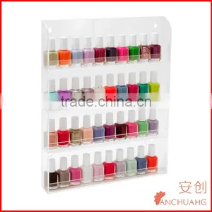 40 Bottles Clear Acrylic Wall Display Storage Rack 16" x 12" thumbnail-1
