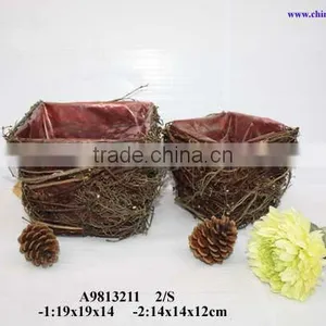 Wicker Flower Basket thumbnail-1