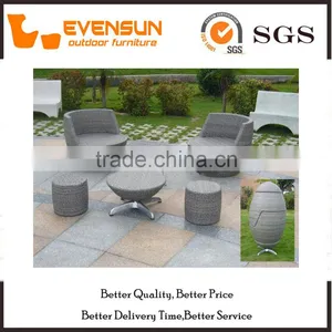 Outdoor Egg Shape Wicker Material Stacking Rattan Sofa Set thumbnail-1