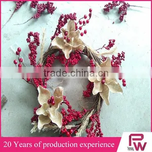 Natural Material Winter Festival Decorative Candle Ring Wreaths Decorative Wreath thumbnail-2