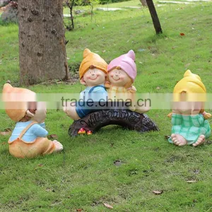 Christmas Garden Statue Decorations Fiberglass Garden Child Statue thumbnail-6