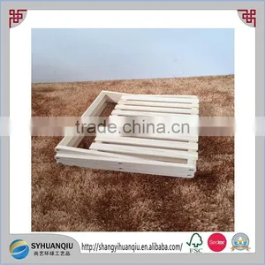 Unfinished Wooden Folding Pinic Shelf With 3 Lattices thumbnail-2