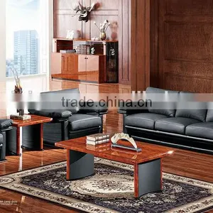 Office Furniture, Black Leather Office Sofa,Elegant Office Reception Sofa(BF08-0212) thumbnail-1