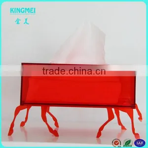 2015 Luxury New Arrival Wall Mounted Hexagon Red Acrylic Tissue Box Holder thumbnail-6