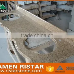 G682 Yellow Beige Prefab Granite Vanity Tops and Countertops thumbnail-1