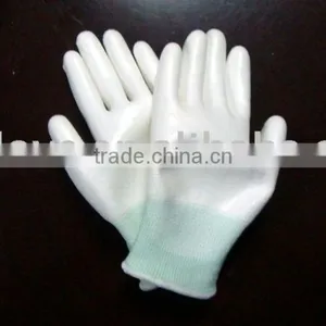 13 Gauge White Nylon With White pu Palm on the Coating , pu Glove / Working / Safety Gloves thumbnail-1