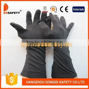 Black Cotton Gloves With Long Cuff Safety Gloves thumbnail-1