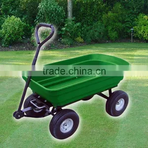 LARGE HEAVY DUTY GARDEN HOUSEHOLD 4 WHEEL UTILITY DUMP TRUCK WHEELBARROW TIPPER TC4253 thumbnail-1
