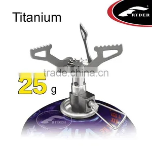 Ultralight Mini Titanium Camping Gas Stove Butane Burner for Backpacking thumbnail-1