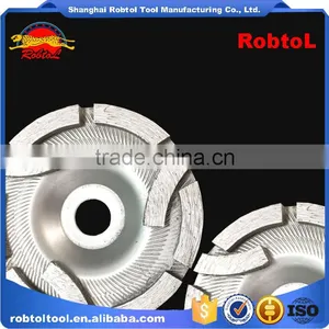 92mm Flower Type Segment Diamond Grinding Wheel Abrasive Polishing Disc for Concrete Granite Marble Double Cup Wheel thumbnail-2