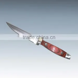Kitchen Knife With Pakka Wood Hanlde, Teeth Blade Knife thumbnail-1