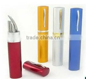Design Folding Chopstick Set Stainless Steel Pen Case Portable Travel Chopsticks thumbnail-1
