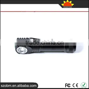 New Style B-D5 Auminum Alloy USB Rechargeable XPG-R5 LED 3 Modes LED Flashlight Torch With Clip thumbnail-5