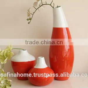 Colored Lacquer Decorative Flower Vase thumbnail-1