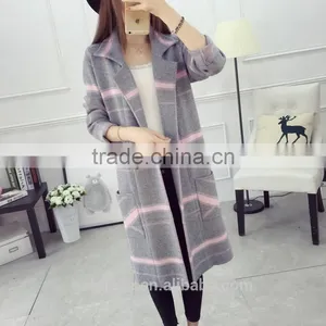 Wholesale Ladies Knitted Sweater Coat Women Long Knit Cardigan thumbnail-6
