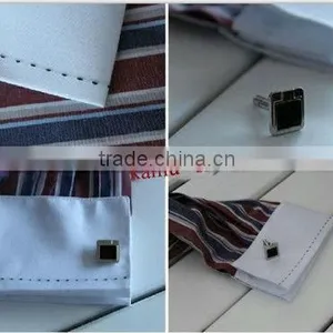 Double High Collar Dress Shirts French Cuff Shirt for Man Italian Designer Shirts thumbnail-4