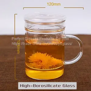 Glass Cup Kungfu Tea Cup Three Part Glass Mug Filter Glass Cup Coffee Mug Milk Cup Juice Cup for Hotel and Resturant thumbnail-4