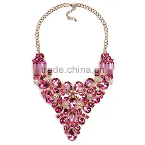 Luxury Crystal Gems Women Collar Necklace Jewelry thumbnail-3