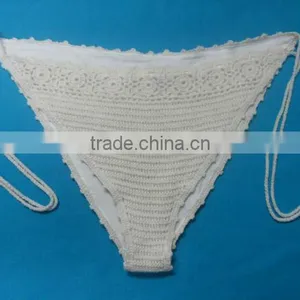 Cotton Crochet Bikini Pants With Lining thumbnail-1