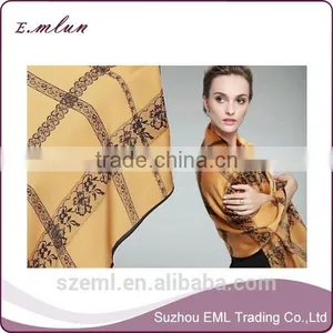 Wholesale Fashion Ladies Handmade Silk Shawl/100% Silk Scarf/infinity Scarf thumbnail-1