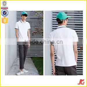 Factory OEM High Quality Fashion Cheap Custom 210g 100% Cotton Uniform Men's Black Polo T Shirt thumbnail-4