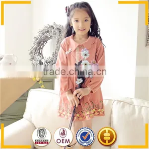 2015 Spring Boutique Children Clothing Casual Baby Girl Long Dresses 3 Colors thumbnail-3
