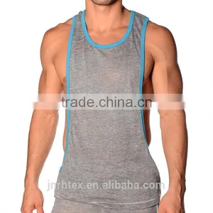 Trade Assurance Premium Spandex/Cotton Blank Mens Stringer Gym Tank Top thumbnail-4