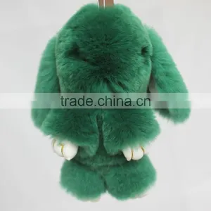 Myfur 2017 Hot Sale Lovely Rex Rabbit Fur Keychain for Bag thumbnail-2