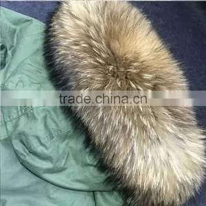 Myfur Natural Real Raccoon Fur Hood China Factory Price Parka Wholesale thumbnail-5
