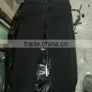 Frayed Black Ladies Woman Trousers Designs for Women Jeans thumbnail-6