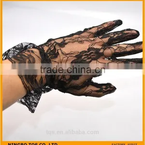 Women Fashion Wedding Short Cheap Lace Gloves thumbnail-1