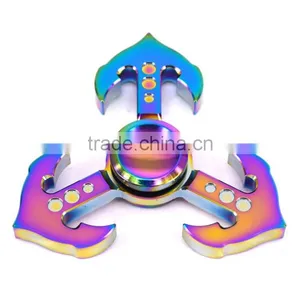 Rainbow Colorful Fidget Hand Spinner Toy Stress Reducer, High Speed Focus Toy for Relieving ADHD, Anxiety EDC Tri-Spinner thumbnail-2