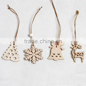 Christmas Ornament Laser Cut Snowflake Wood Hollow Crafts thumbnail-2