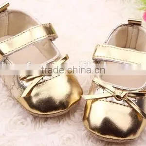 Hot Sale New Design Princess Girl Prewalker Baby Soft Sole Shoes thumbnail-3