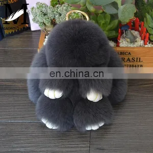 2016 Fashion Rabbit Fur Bag Charm / Pretty Rabbit Keychain thumbnail-1