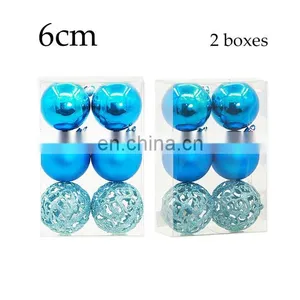New 6cm Colorful Balls for Christmas Tree ,Hanging Party Wedding Ball thumbnail-1