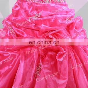 2015 Rose Red Elegant Long Wedding Dresses CL4482 thumbnail-3