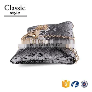CR High Reputation Supplier Snake Skin Envelope Pattern Customized Top Quality Leather Bags Wholesale in Egypt thumbnail-4