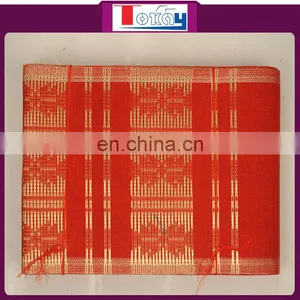 Red African Aso Oke 2015 New Arrival Gele Net Headtie thumbnail-1