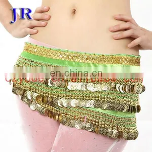 Y-2003 Egyptian Velvet Fabric Gold Coins Belly Dance Hip Scarf thumbnail-3