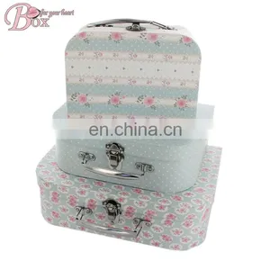 Kids Cardboard Suitcase Gift Box Paper Suitcase Box With Handle thumbnail-6