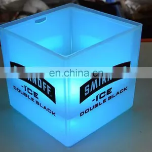 Personalized Square Plastic Led Ice Bucket for Parties thumbnail-3